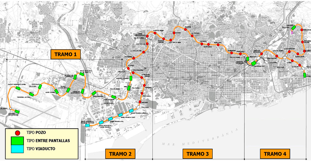 Plano L9 Metro Barcelona