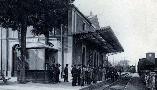 Estación Cervera alrededor de 1910